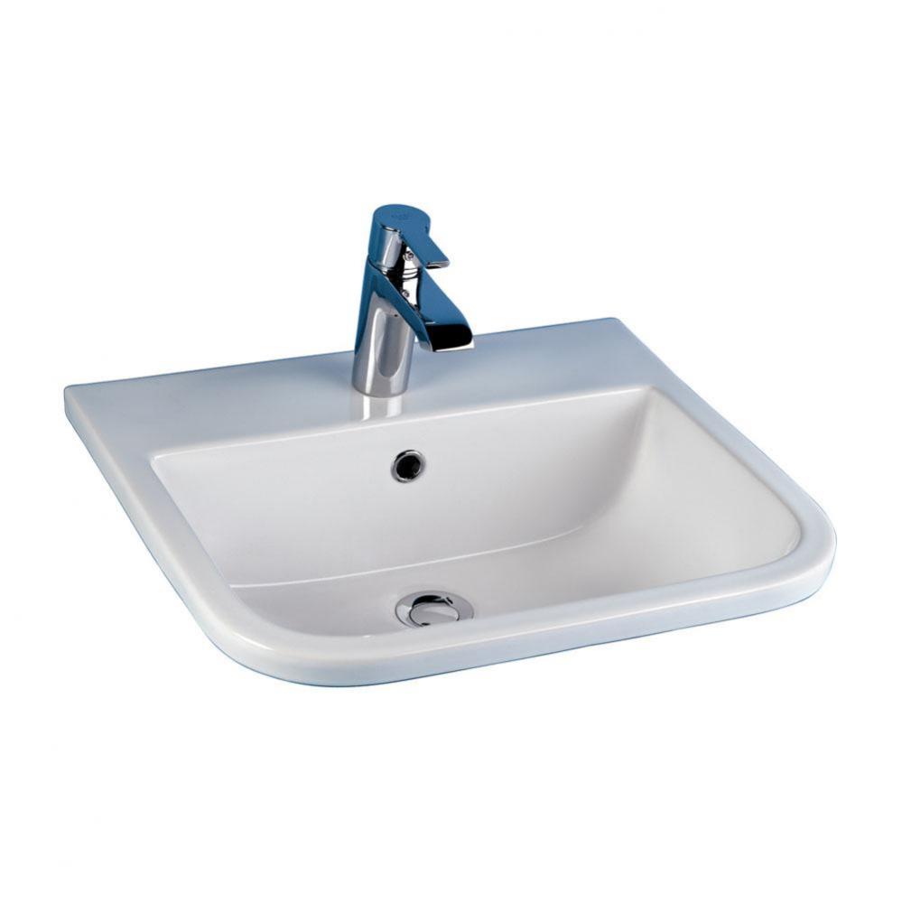 Series 600 20&apos;&apos; Drop-In Basin1 Hole, White