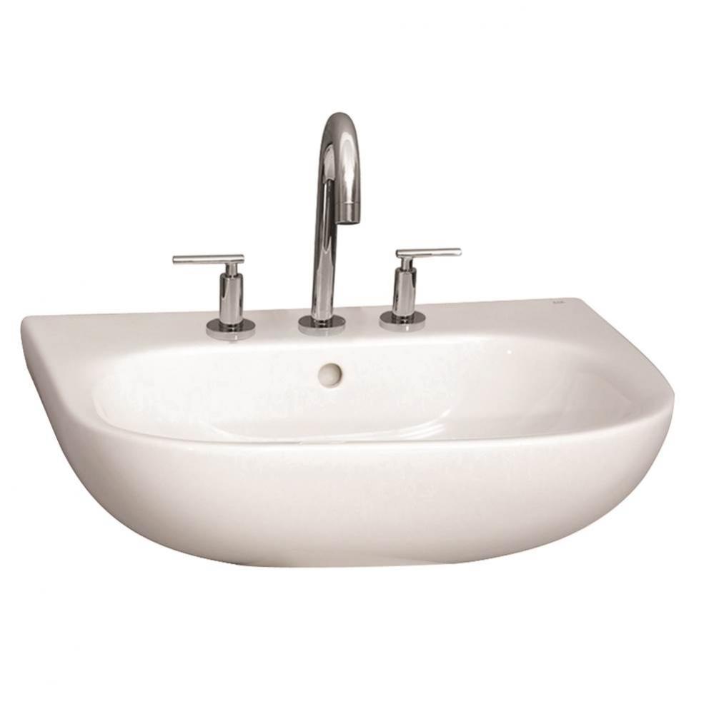 Caroline 550 Wall-Hung Basin,White-8&apos;&apos; Widespread