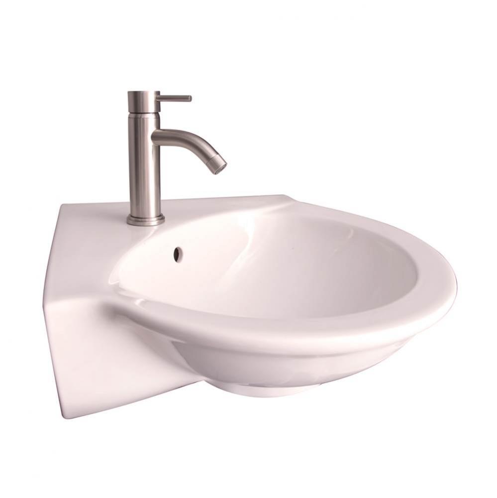 Evolution Corner Wall HungBasin, 8&apos;&apos; WS, Bisque