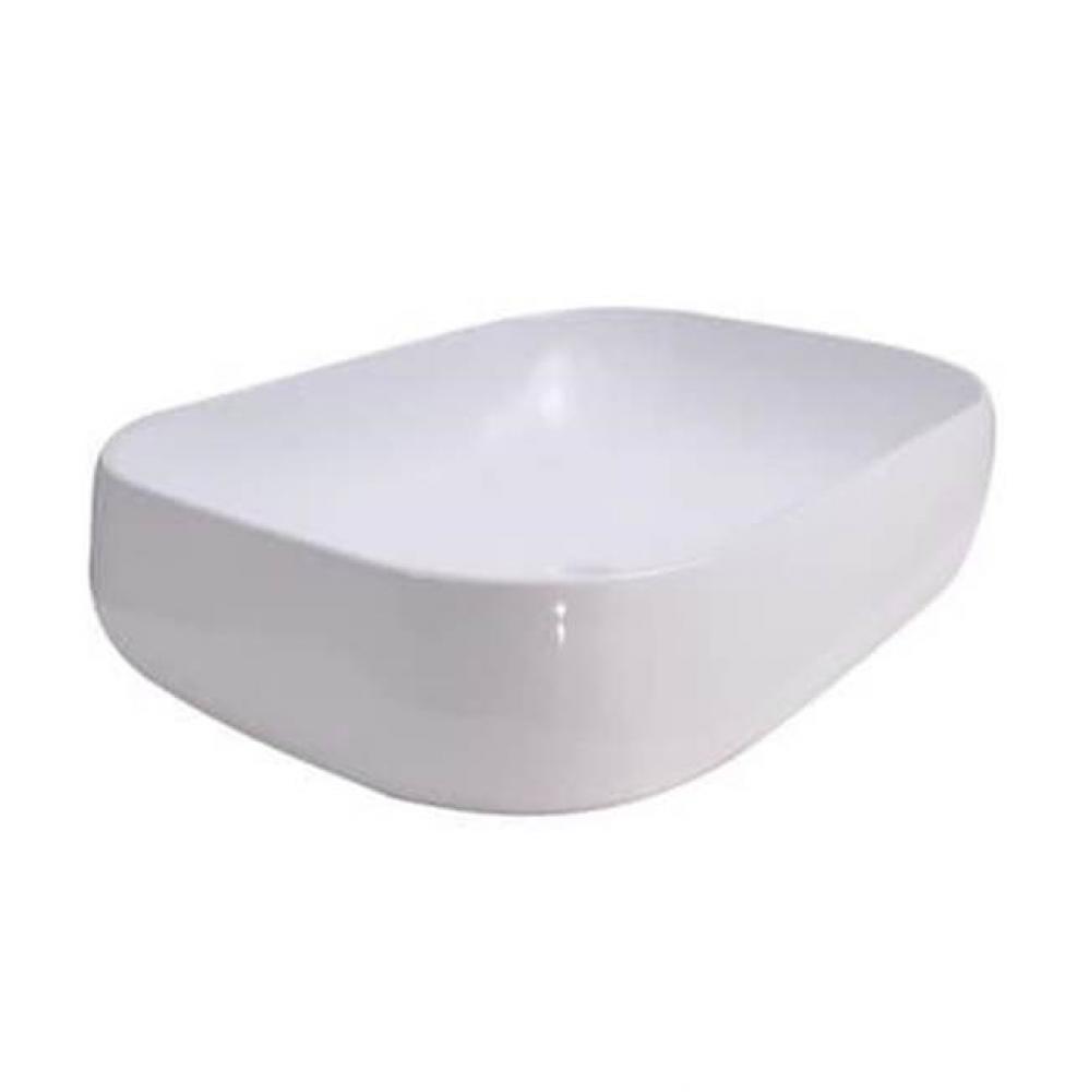 Celino 450 Rectangular AboveCounter Basin, White