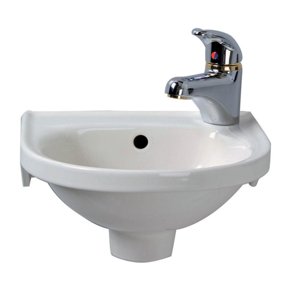 Rosanna Wall Hung Basin,Right  Hole, w/Hangers,  White