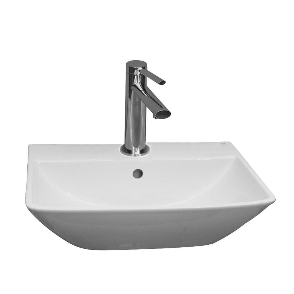 Summit 400 Wall-Hung Basin1 Hole, White