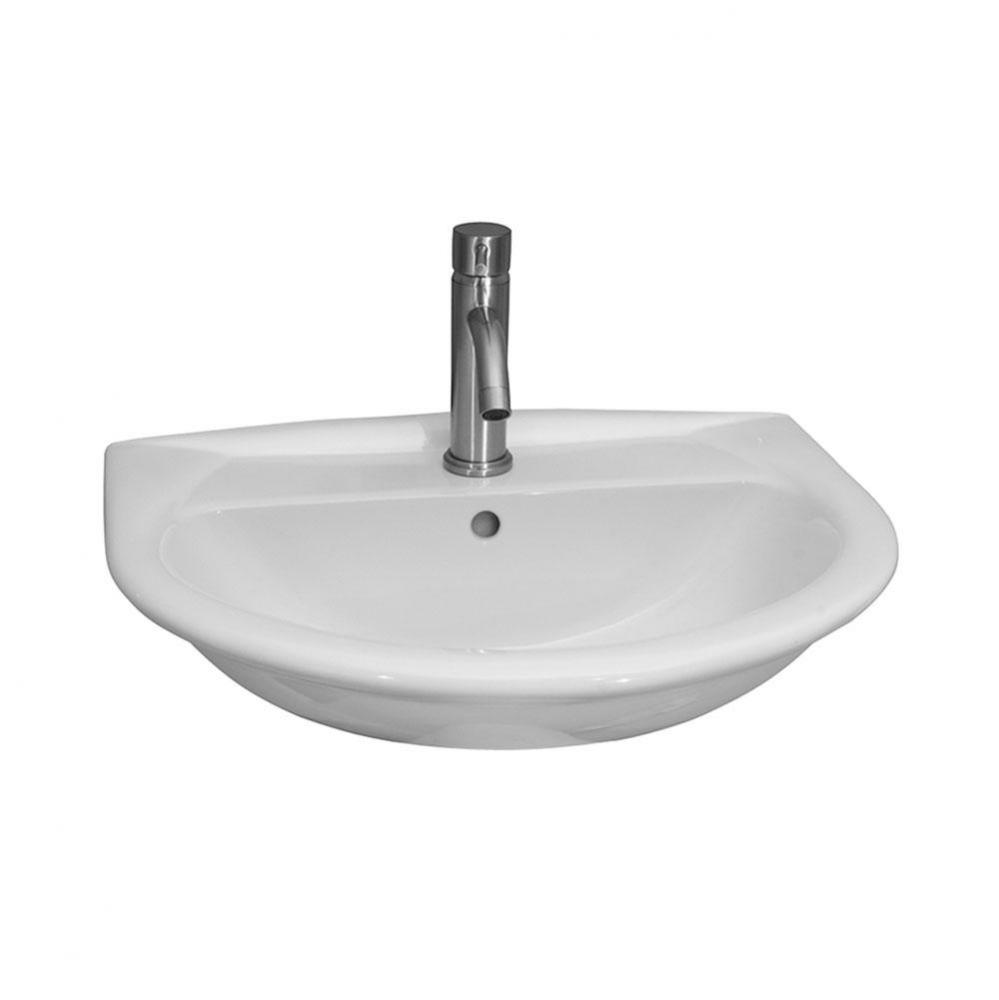 Karla 605 Wall-Hung Basin8&apos;&apos; cc, White