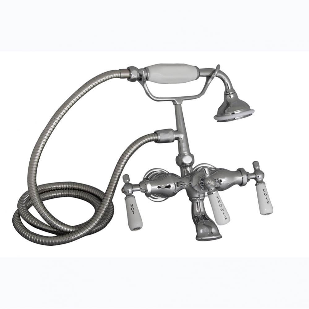 Elephant Spout, Hand Held  Shower, Polished Chrome