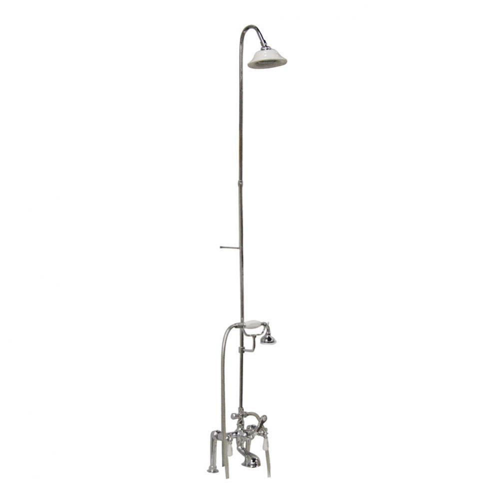 Elephant Spout, Riser, Shower head, Lvr Hdle, Chrome