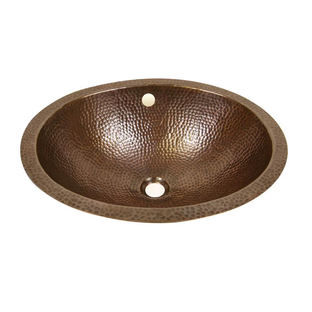 Florian Oval Undermount Basin, Antique Copper