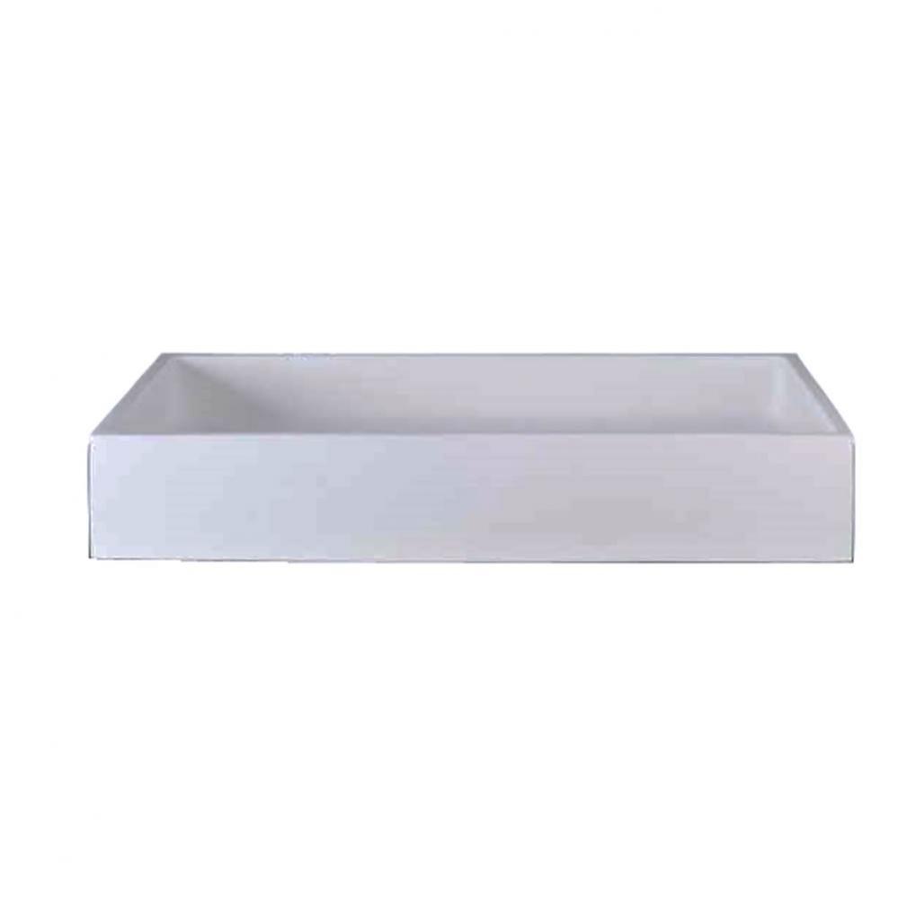 Leopold Rect. BARstone Vessel White Matte