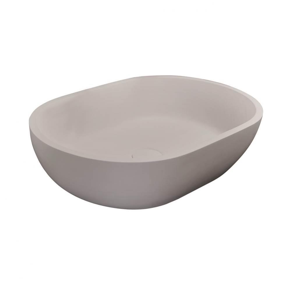 Divina Oval Resin AboveCounter Basin, White Matte