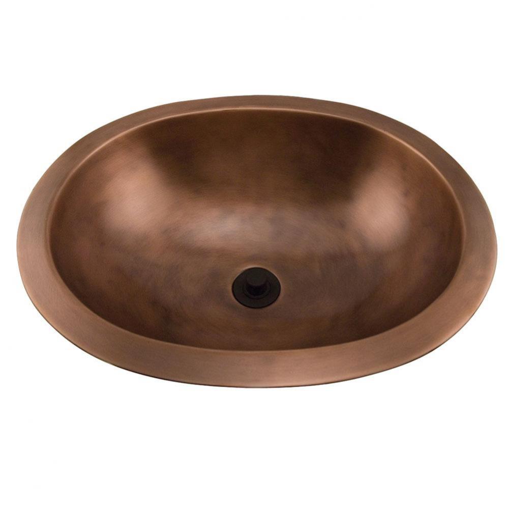 Finn 19&apos;&apos; Oval Copper SinkSmooth Antique Copper