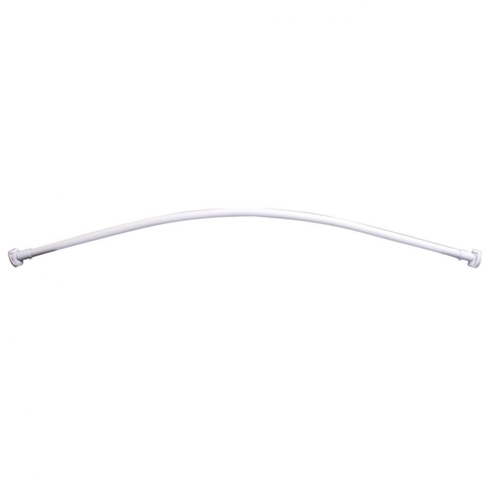 Curved 60&apos;&apos; Shower Rod w/Flange White