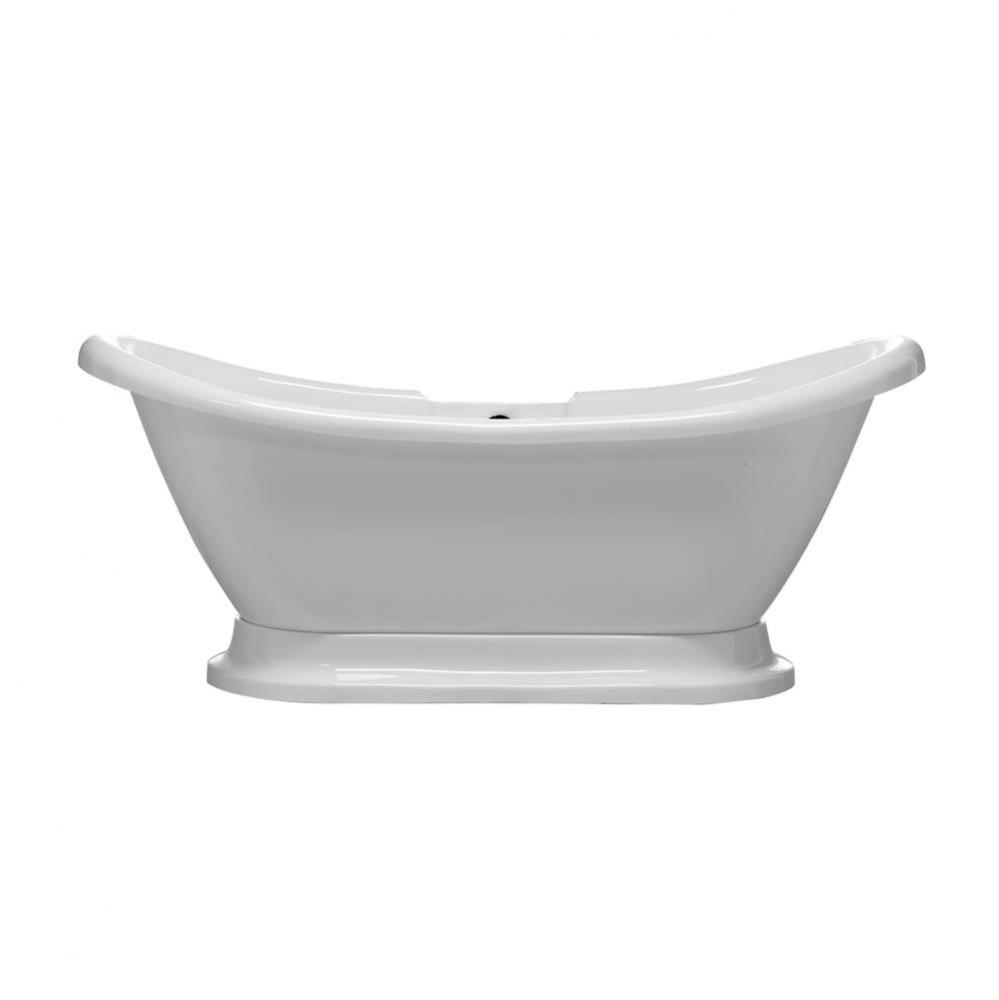 Monterrey 63&apos;&apos; Acrylic DblSlipper Tub on Base,White