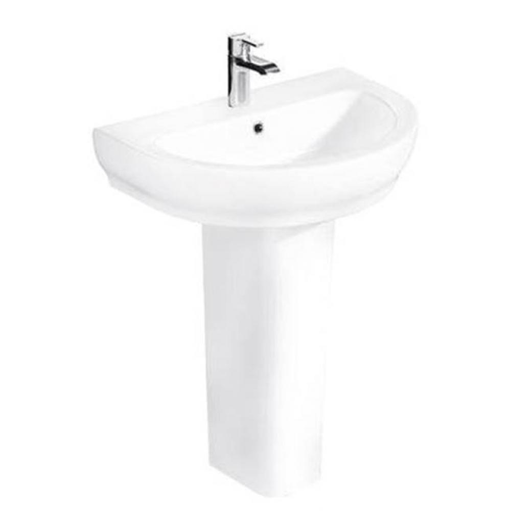 Harmony 800 Pedestal LavatoryWhite-4&apos;&apos; Centerset