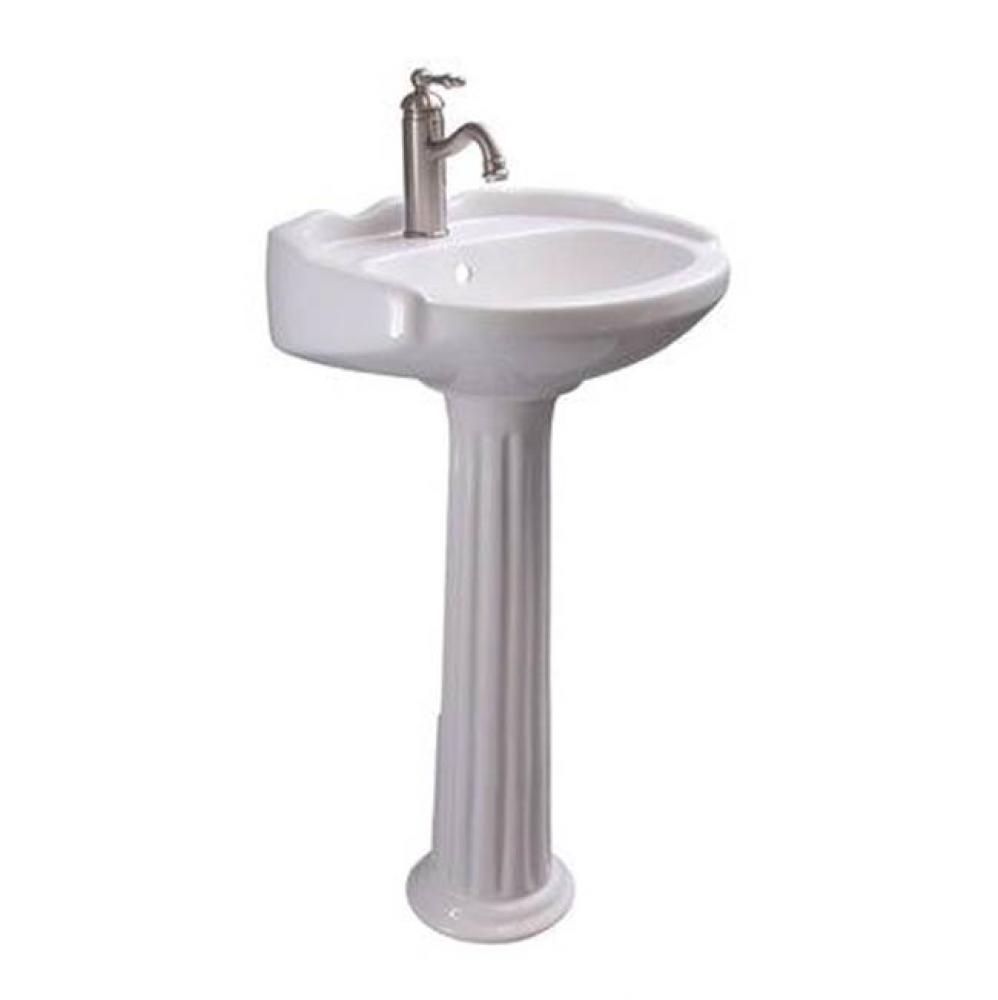 Silvi 20&apos;&apos; Pedestal Lavatory6&apos;&apos; Centerset,White