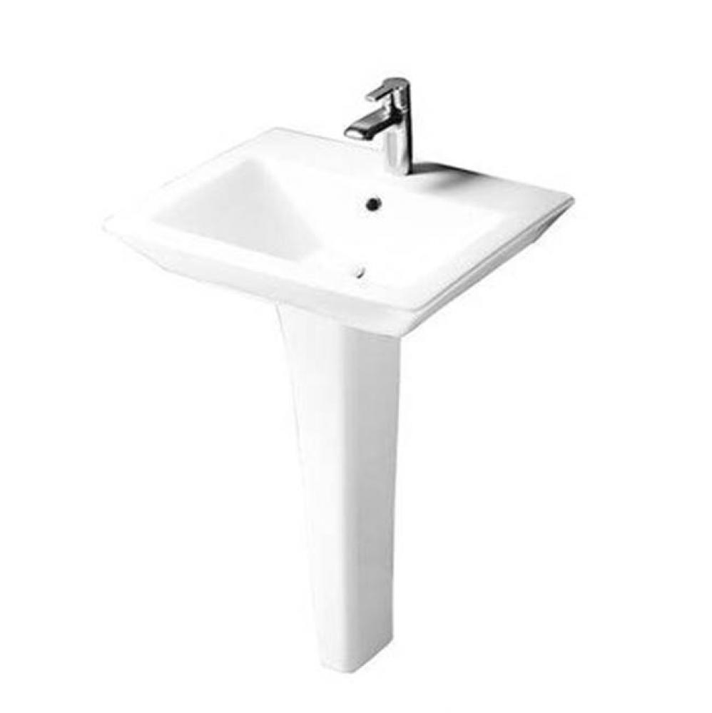 Opulence 23&apos;&apos; Ped Lav, Rect.Bowl 4&apos;&apos; Centerset, White