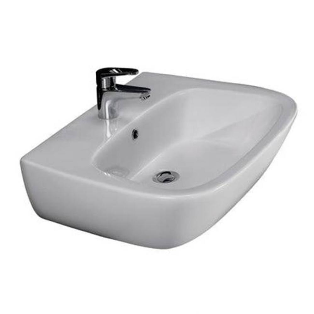 Elena 450 Wall Hung Basin4&apos;&apos; Centerset, White