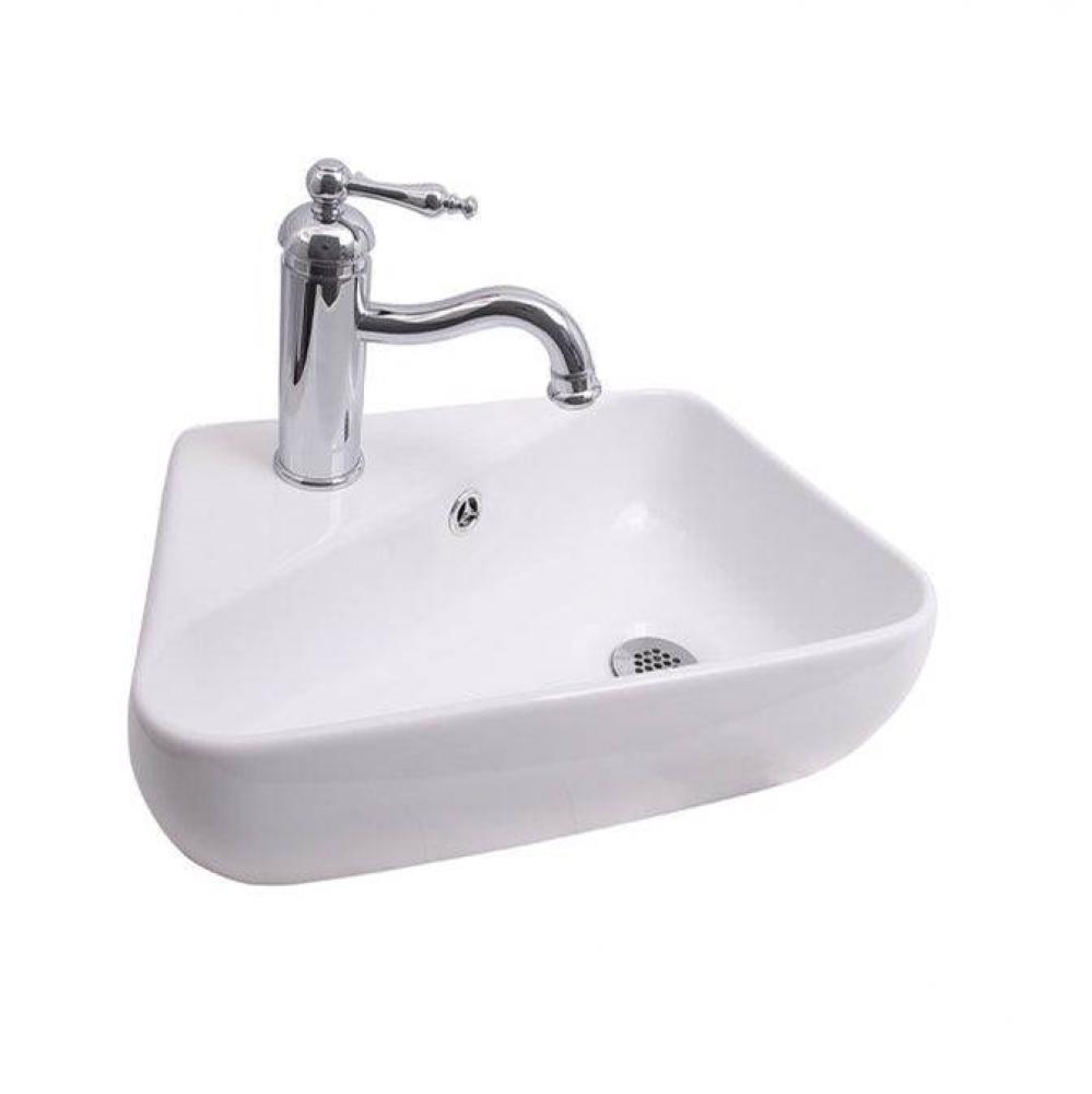 Coco 17&apos;&apos; Wall Hung Basin withOverflow, White