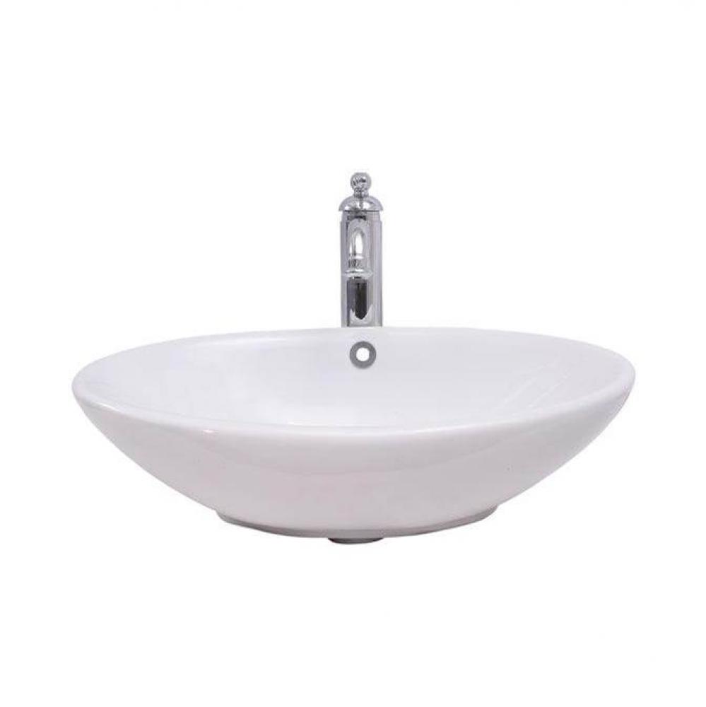 Declan 20&apos;&apos;  Wall Hung Basin with Overflow, White