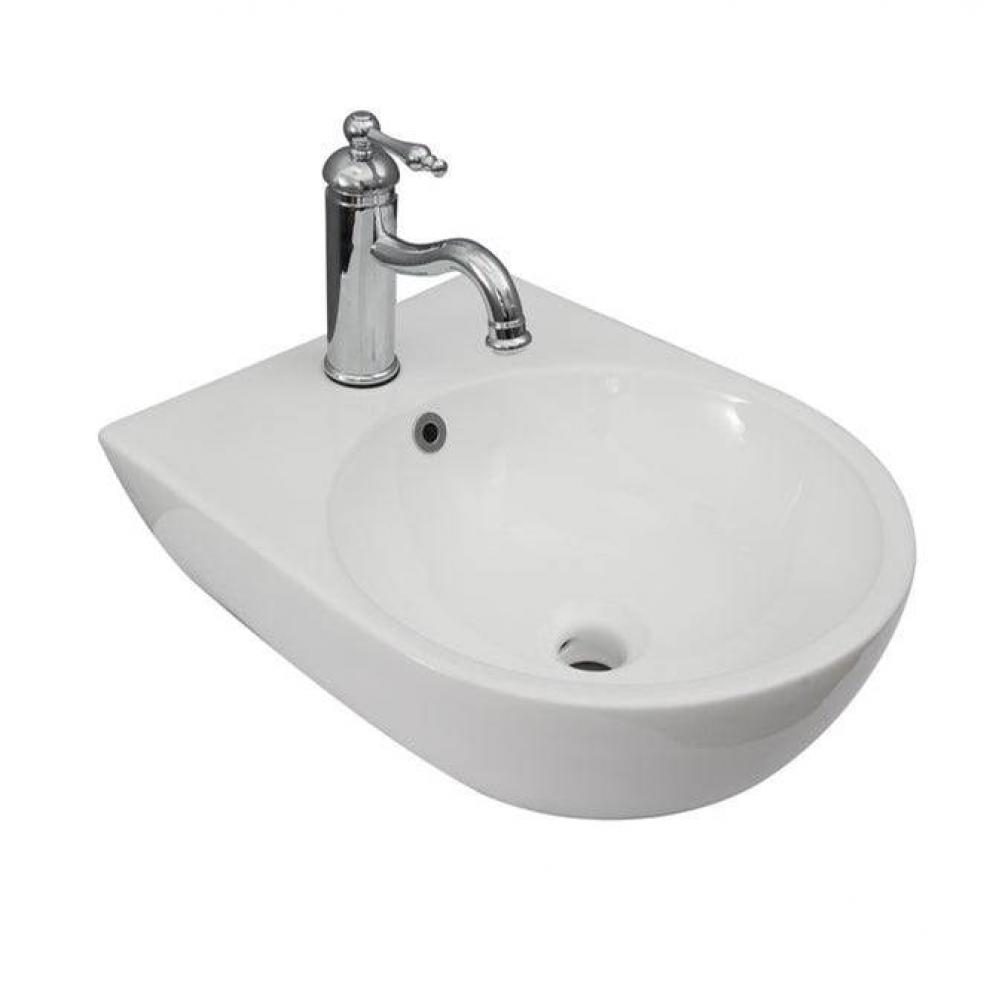 Ella 15&apos;&apos; Wall Hung Basin withOverflow, White