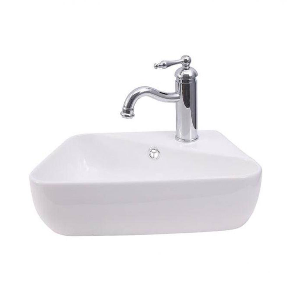 Nikki 17&apos;&apos; Wall Hung Basin withOverflow, White