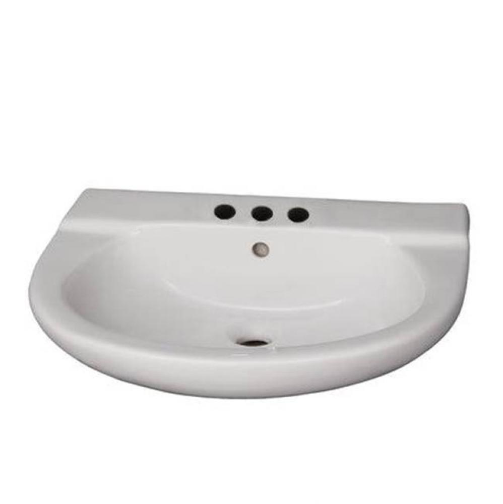 Jayden Wall-Hung Basin4&apos;&apos; Center Set, White