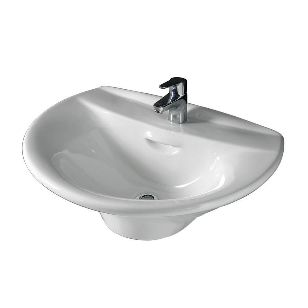 Venice 520 Wall-Hung Basin8&apos;&apos; Widespread, White