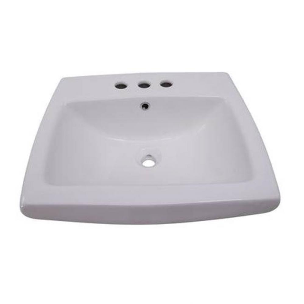 Ambrose Wall-Hung for 6&apos;&apos; Centerset, Overflow, White