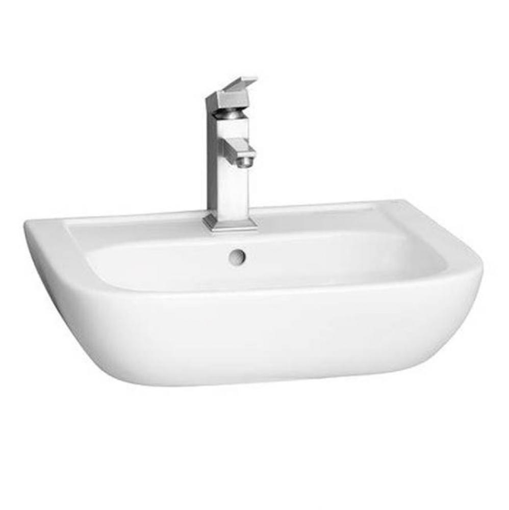 Caroline 450 Wall-Hung Basin, White-4&apos;&apos; Centerset