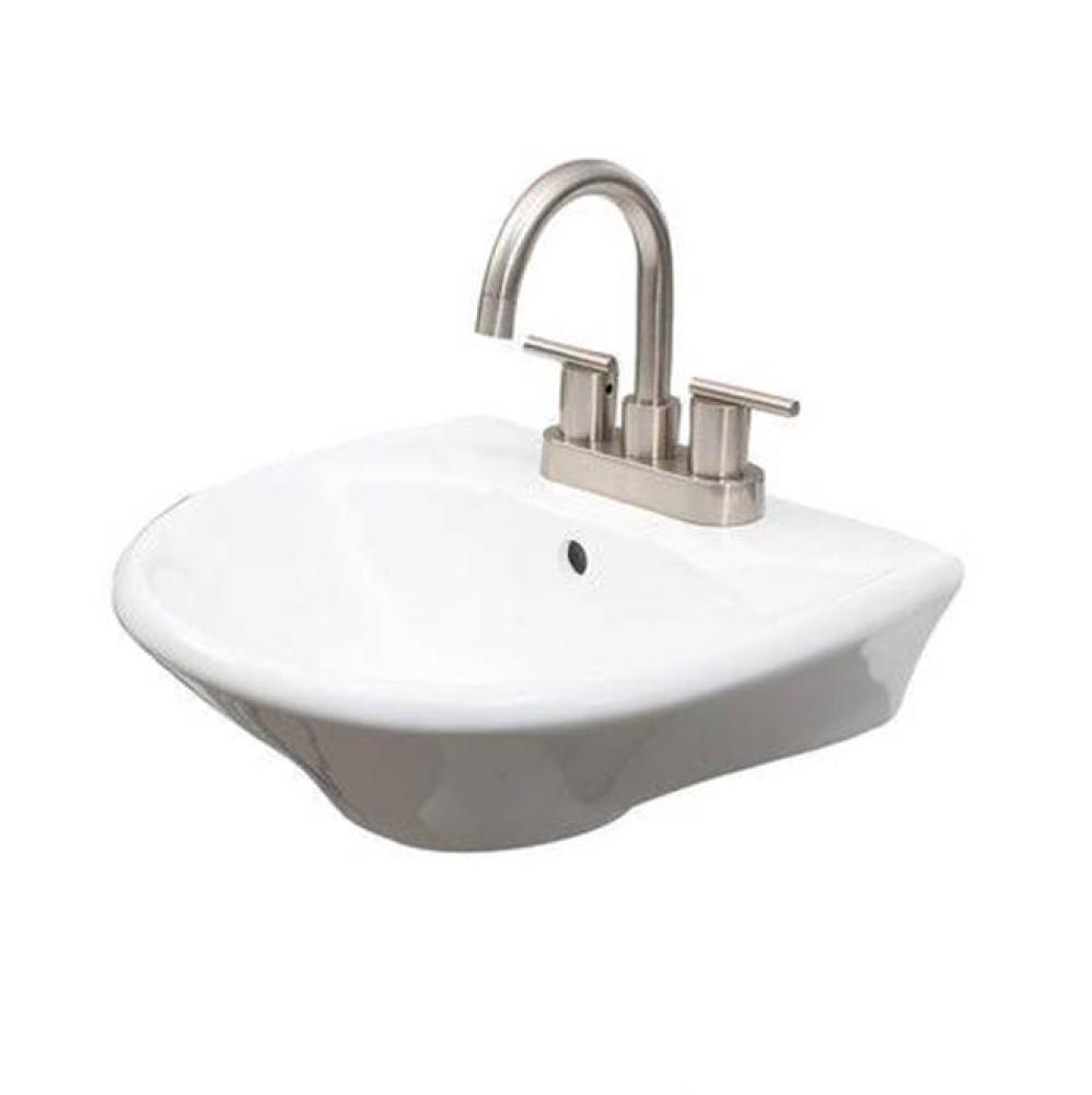 Gair Wall Hung Basin 4&apos;&apos; Centerset, White