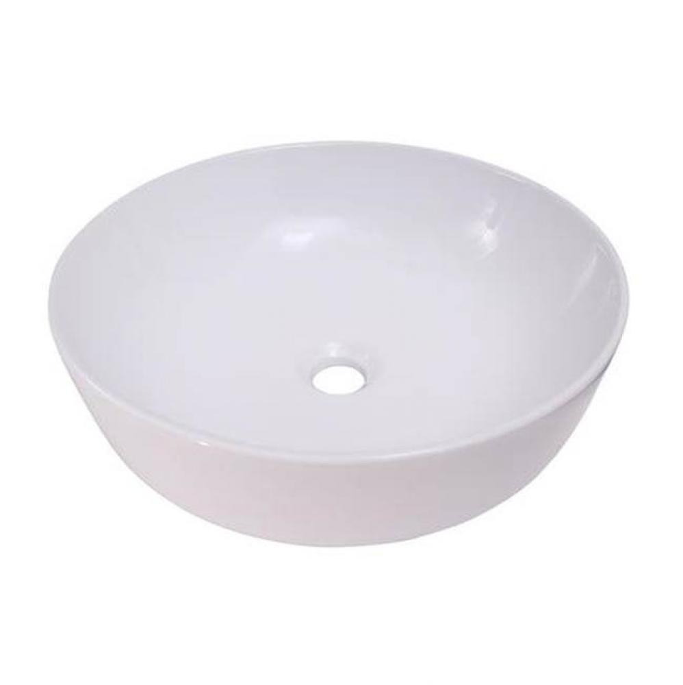 Shasta 16&apos;&apos; Cylindrical AboveCounter Basin, White