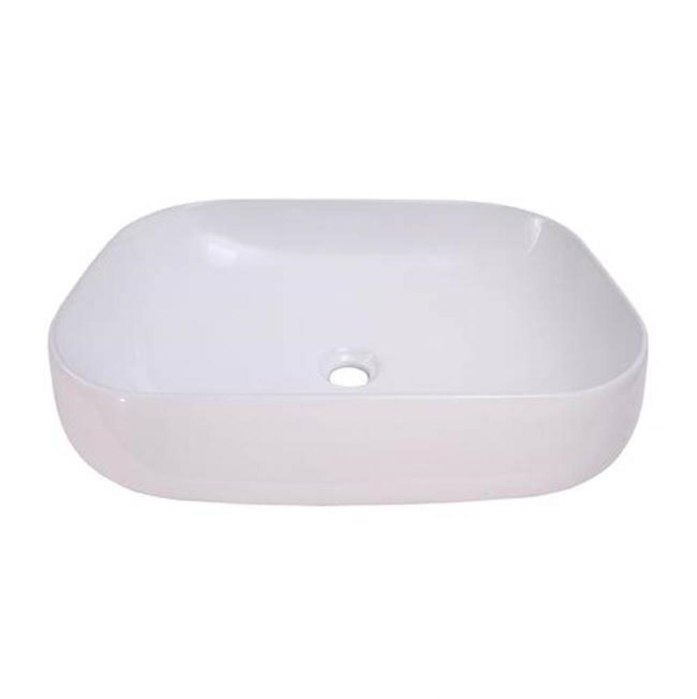 Celino 520 Rectangular AboveCounter Basin, White