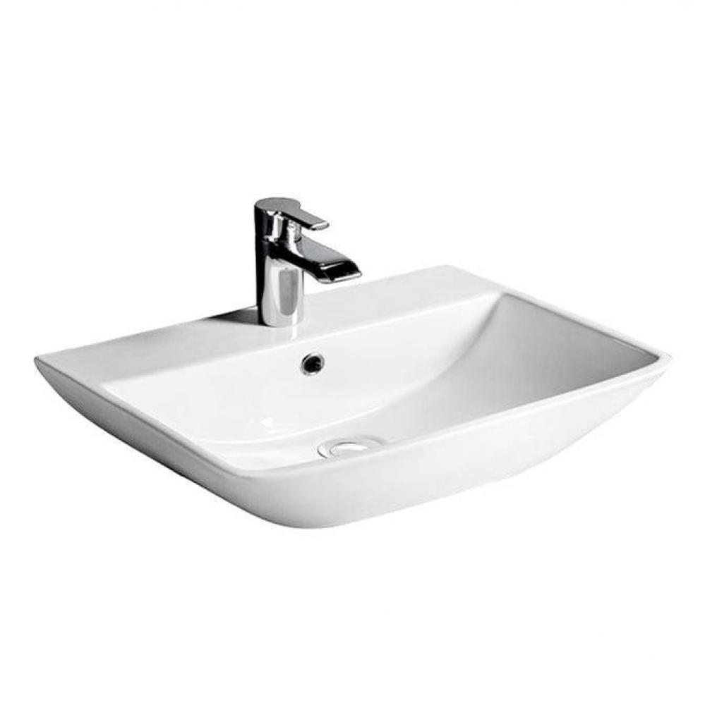 Summit 600 Wall Hung Basin4 Center Set, White