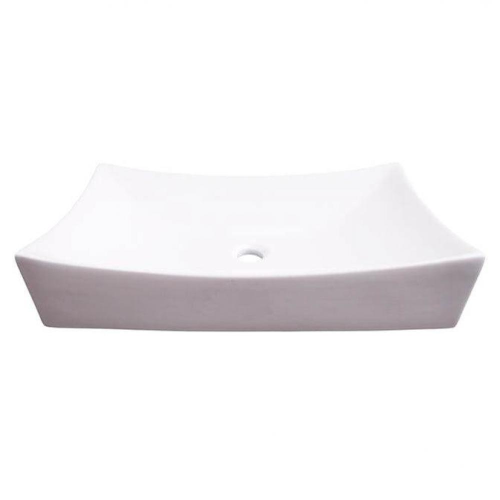 Porter Above Counter Basin,26&apos;&apos;, Rect, No Faucet Holes,WH