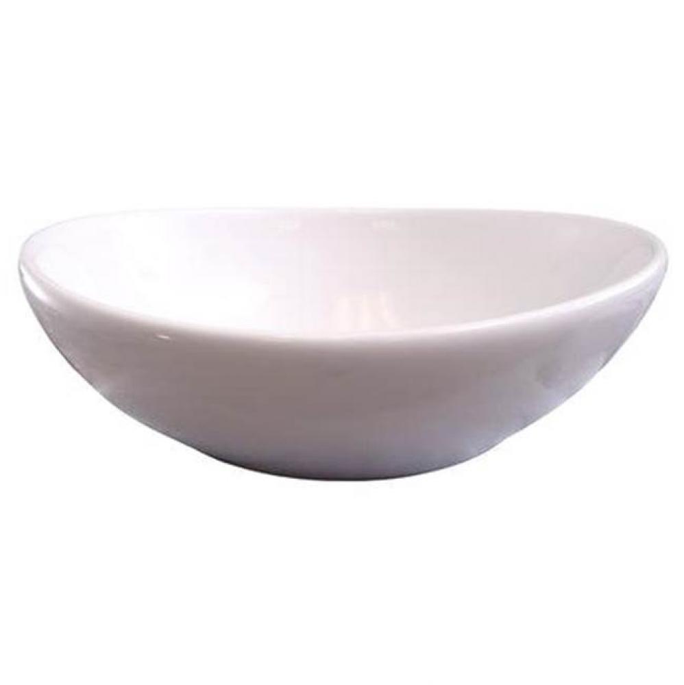 Trina Above Counter Basin15-3/8&apos;&apos;, No Faucet Holes,White