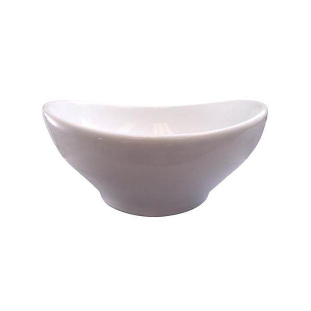 Fairfield Above Counter Basin12&apos;&apos; Oval, No Faucet Hole,White