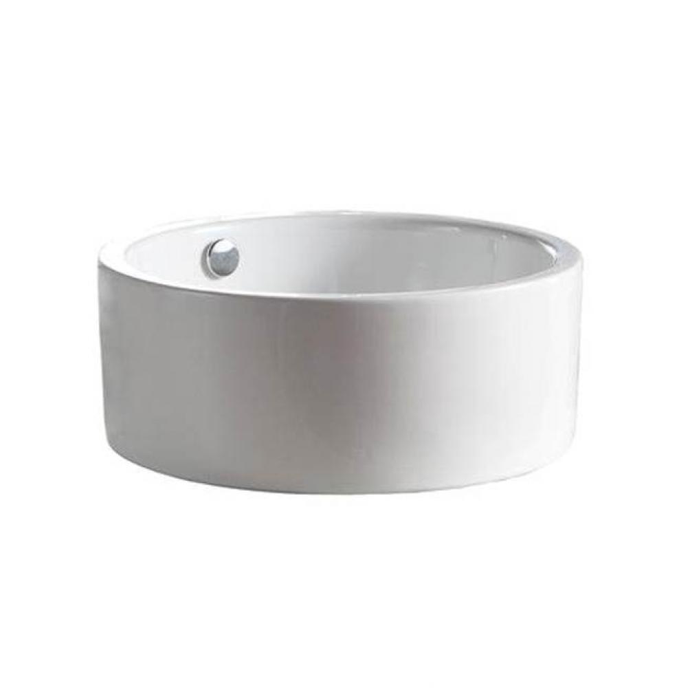 Sheridan Above Counter Basin16-3/8&apos;&apos;,Circle, No Fct Hole,WH