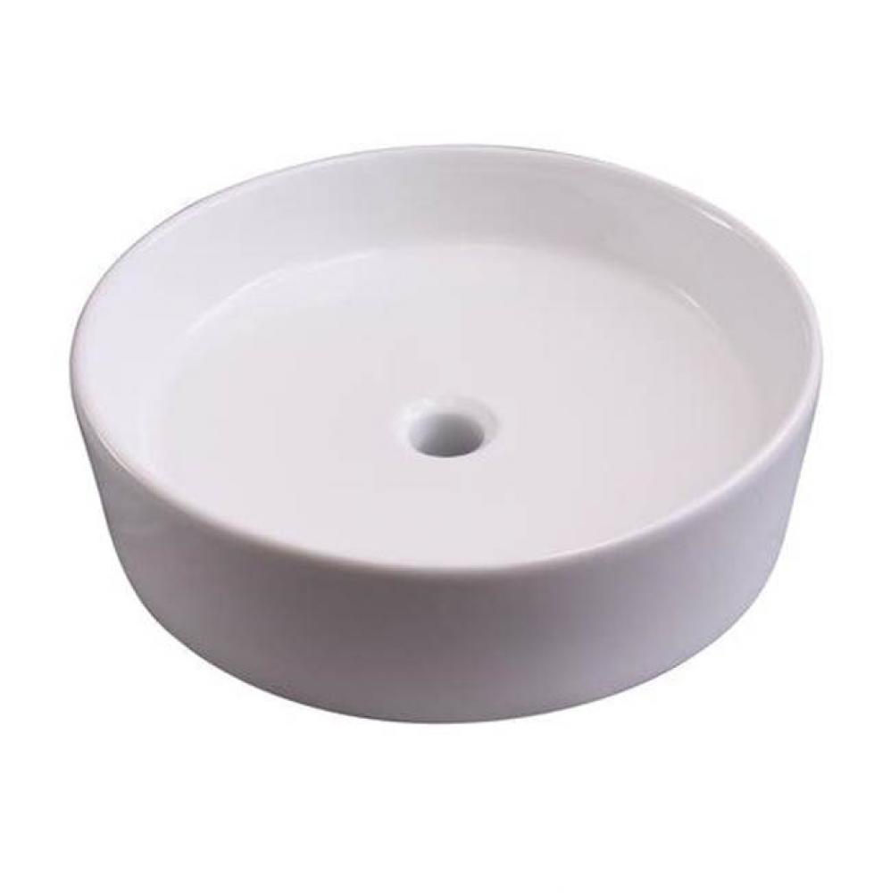 Shelburn Above Counter Basin17-3/4&apos;&apos; Circle, No Fct Hole,WH