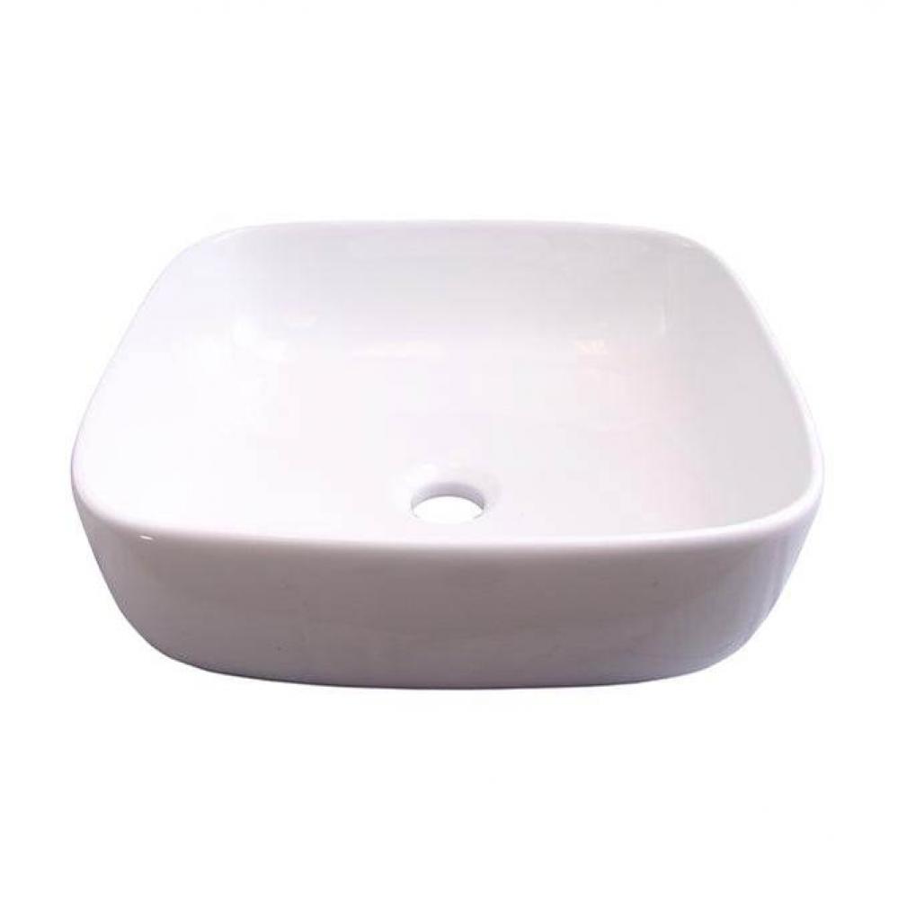 Mentone Above Counter Basin 15-3/4&apos;&apos;,Square, No Fct Hole,WH