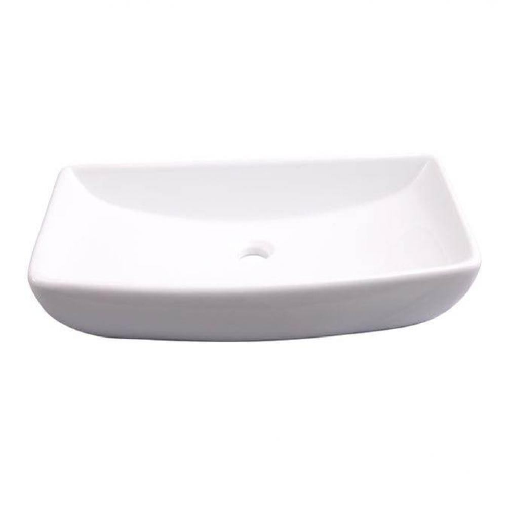 Palmyra Above Counter Basin23-5/8&apos;&apos;, Rect, No Fct Hole, WH