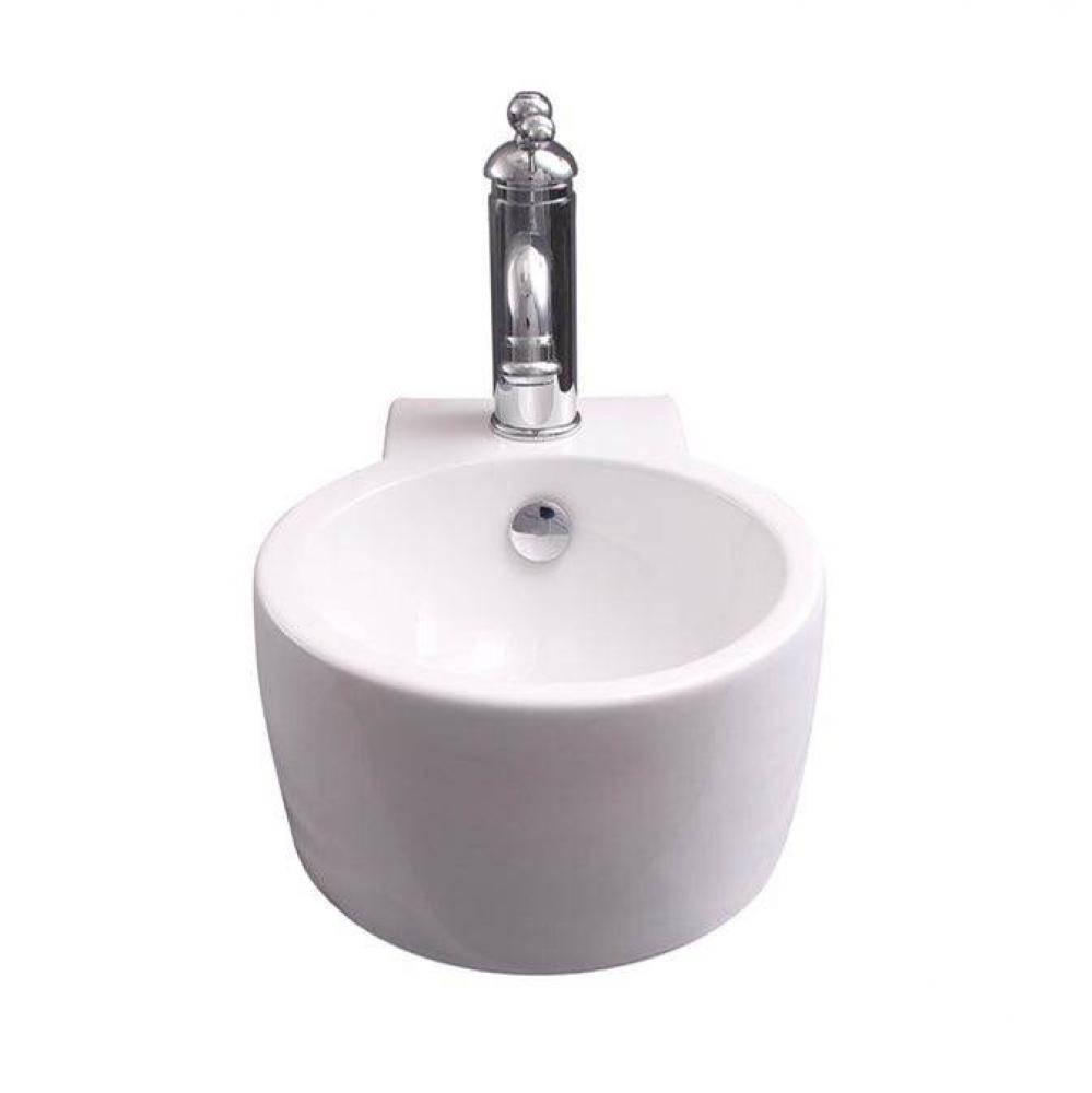 Calla 11&apos;&apos;Above Counter Basin andWallhung,1 Faucet Hole, White