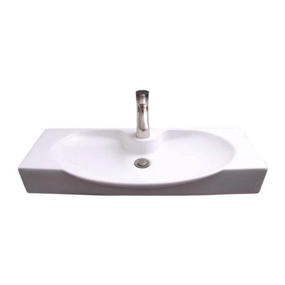 Walton Wall Hung 31-1/2&apos;&apos; Rect,Oval Basin,1 Faucet Hole,WH