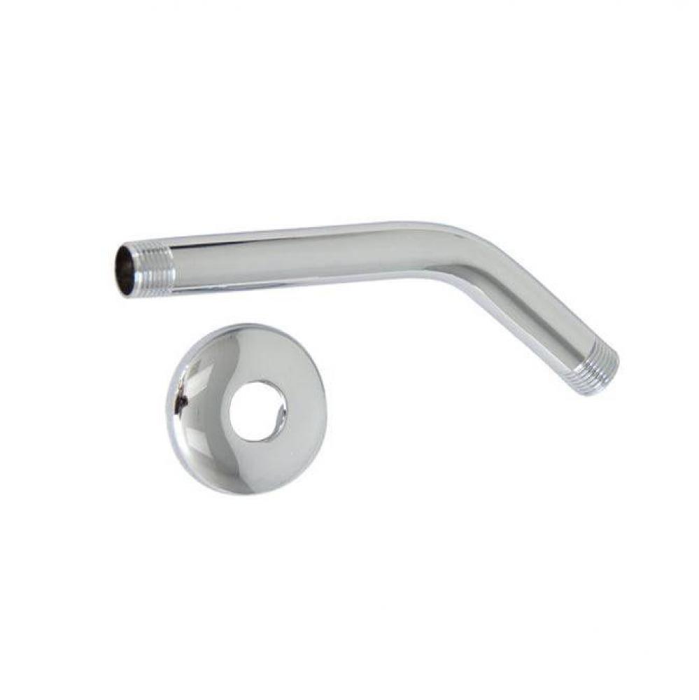 12&apos;&apos; Offset Shower Arm W/Flangex-Hvy 20.5 MM,Solid Brass,CP