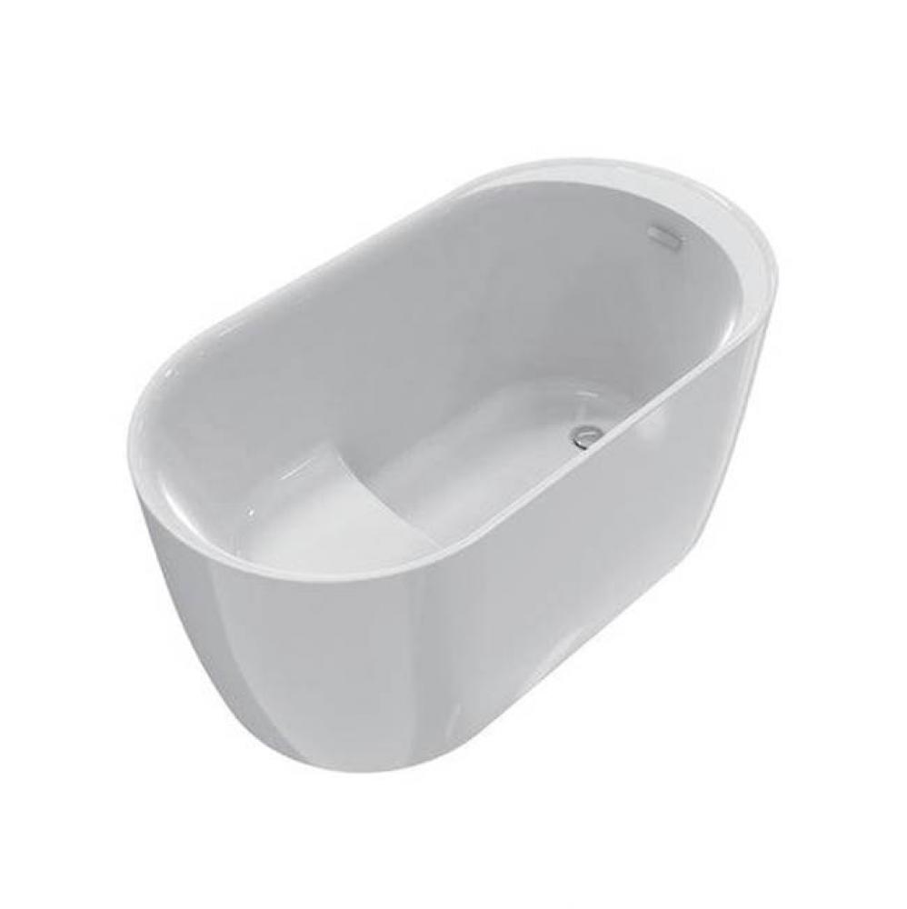 Onyx Acrylic Oval Tub 56&apos;&apos; WH,w/Internal Drain Pipe,Matt BL