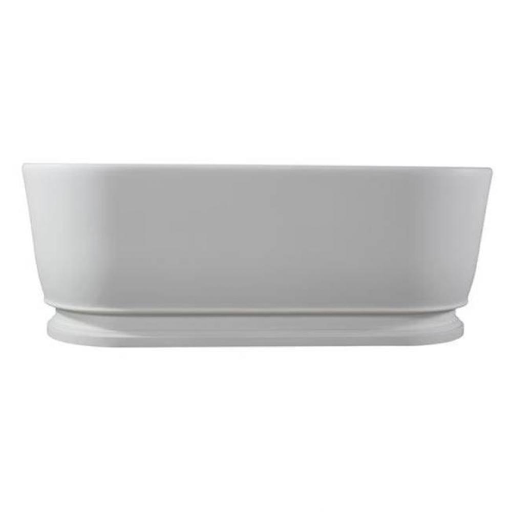 Larrissa 63&apos;&apos; Freestanding BARstone Tub, Matte White