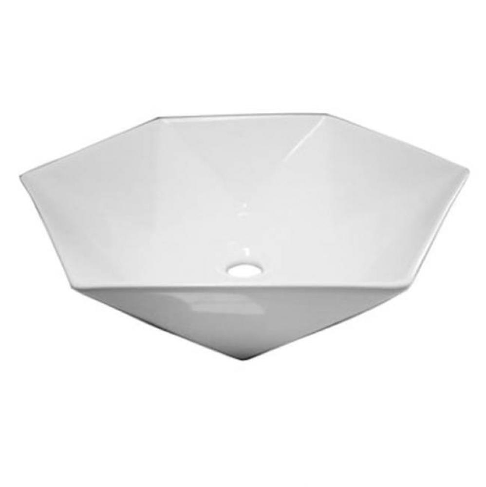 Angie 21&apos;&apos; Hexagon Basin, White