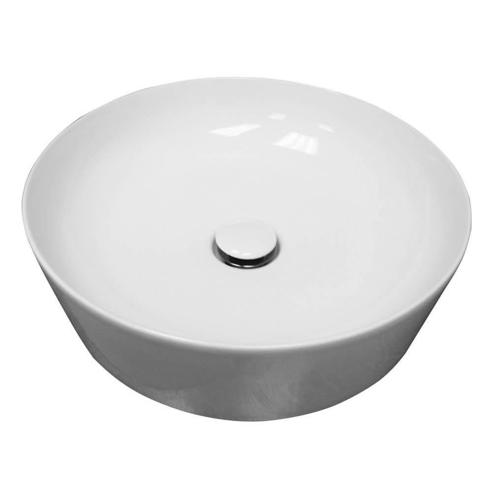 Feeling Slim 16-1/2&apos;&apos; Round Above Counter Basin,Matt Cream