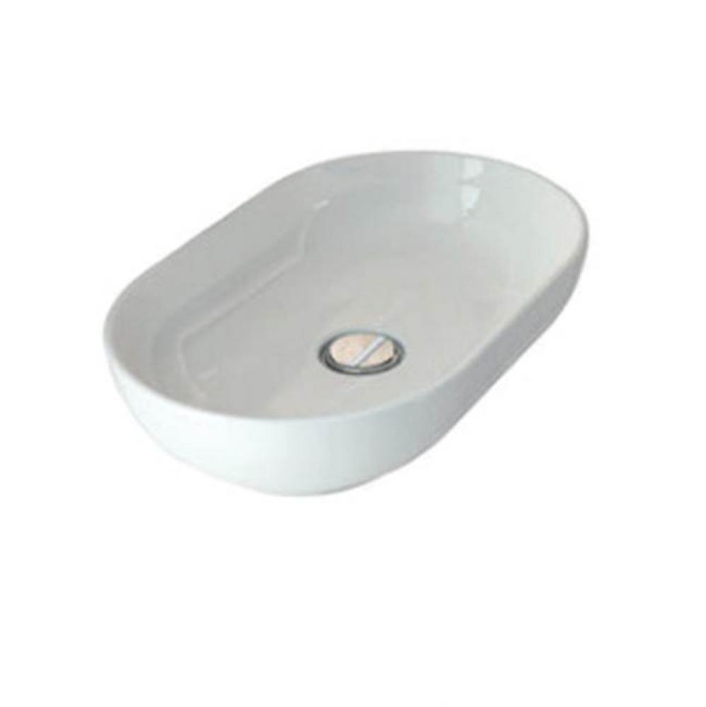 Feeling Slim 21-3/4&apos;&apos; Oval Basin Above Counter,Matt Cream