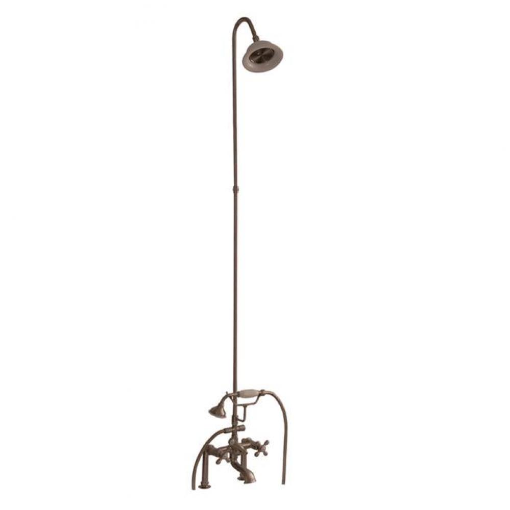 Elephant Spout, Riser, Showerhead, Crs Hdle, Matte Black