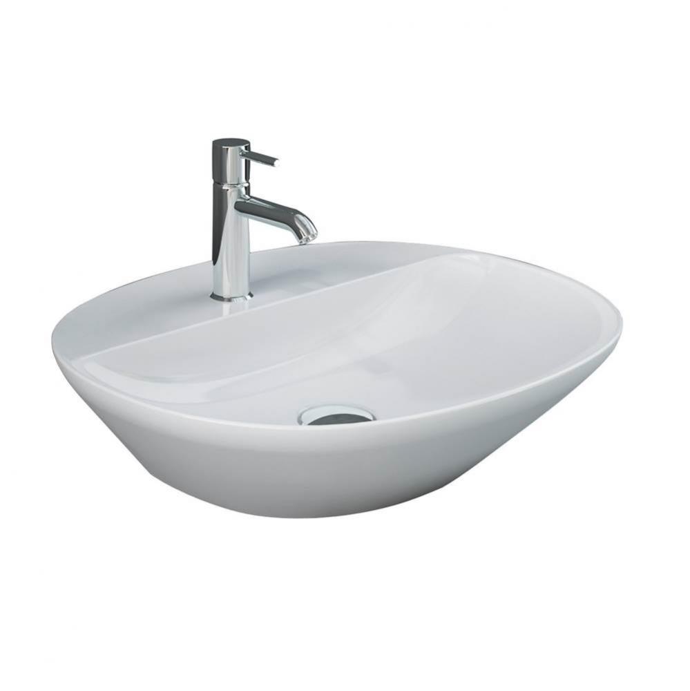 Variant 19-3/4&apos;&apos;x16-1/2&apos;&apos; OvalCounterTop Basin,1-Tap Hole,WH