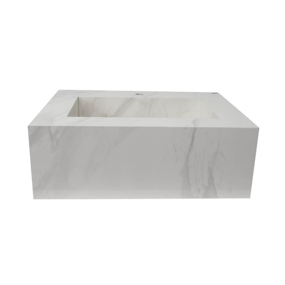 Precious 24-7/8&apos;&apos; Porcelain,NO Hole,WallHung,w/Drain Carrara