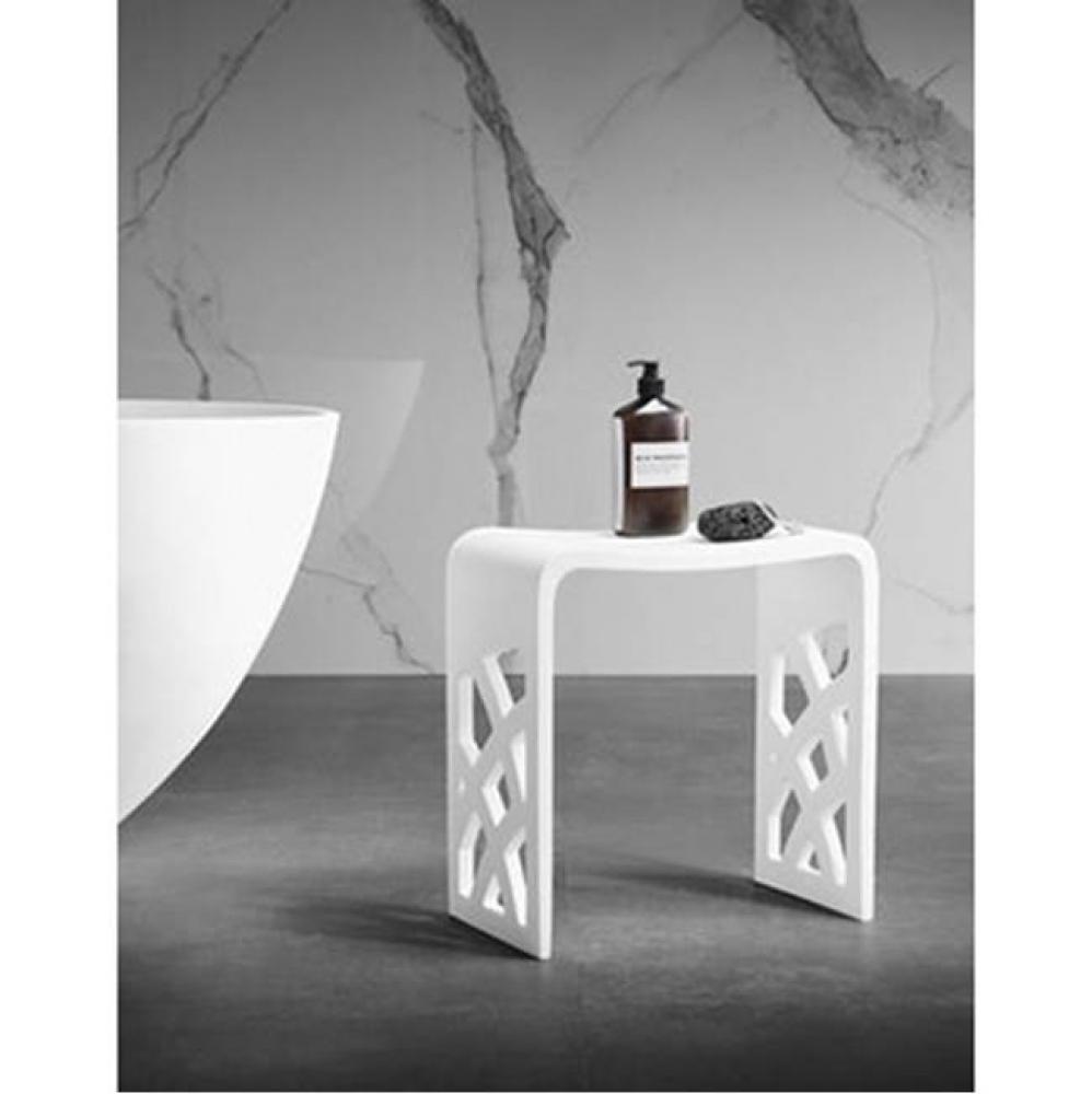 BARstone Shower Stool, White Matt